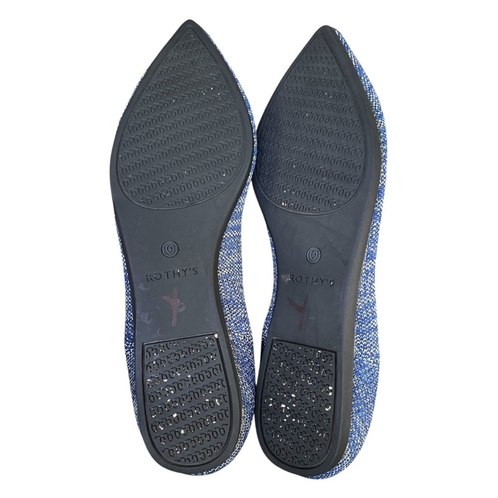 Rothy’s The Point Flats in Blue Denim Knit – Size 9.5 - Picture 7 of 8